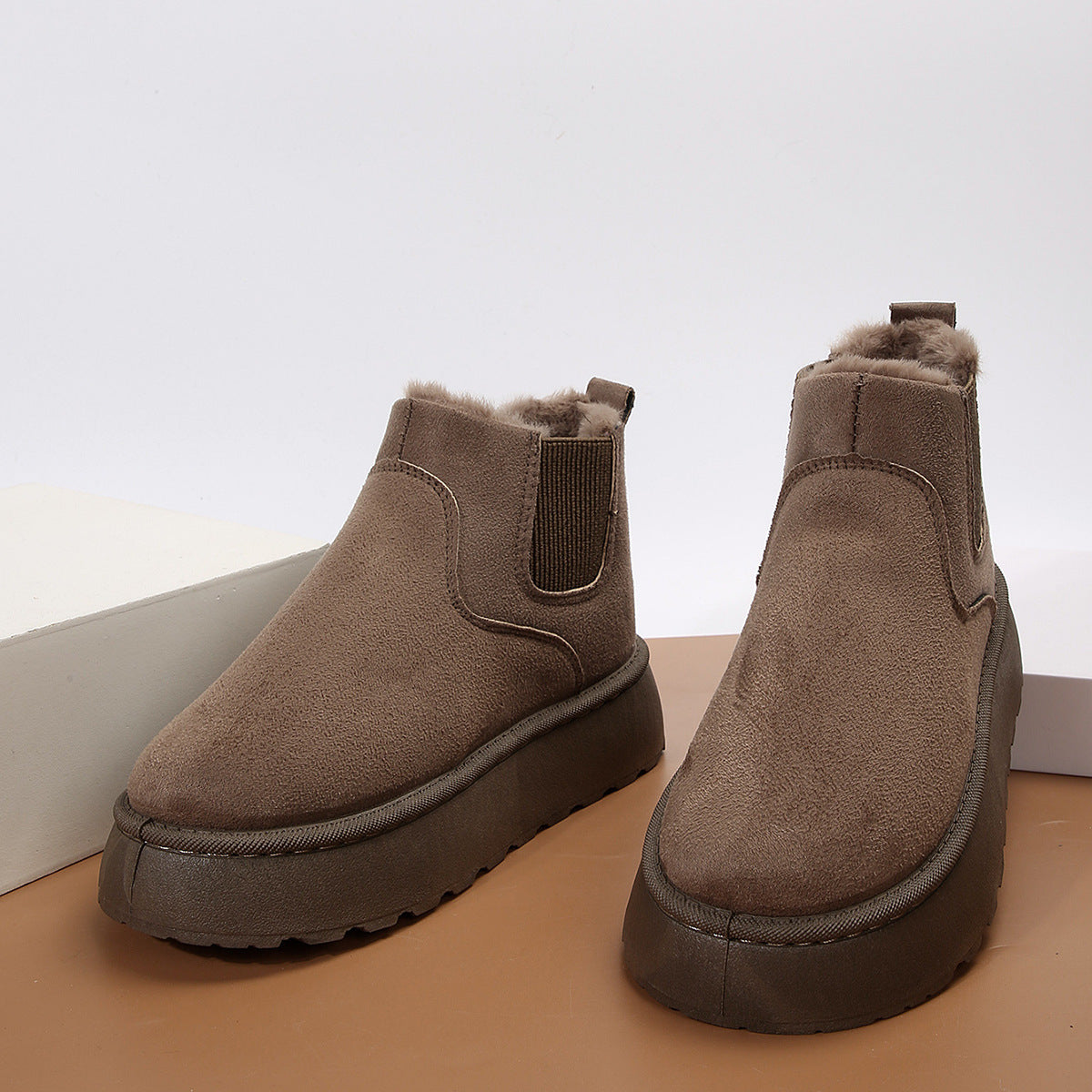 Bottes Fourrées Plates Femme