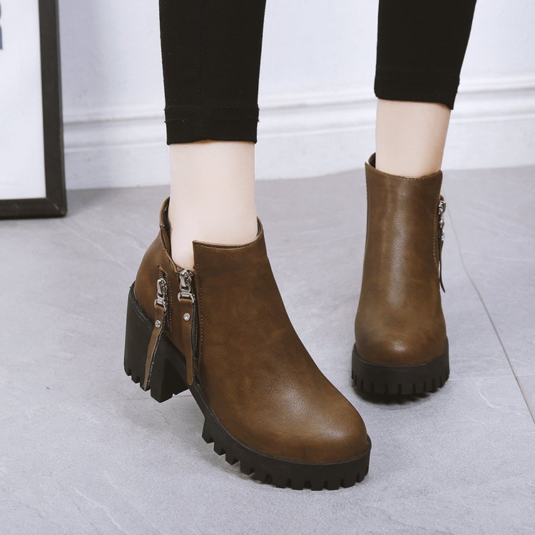 Kesperi – Bottines à Plateforme et Talon Épais