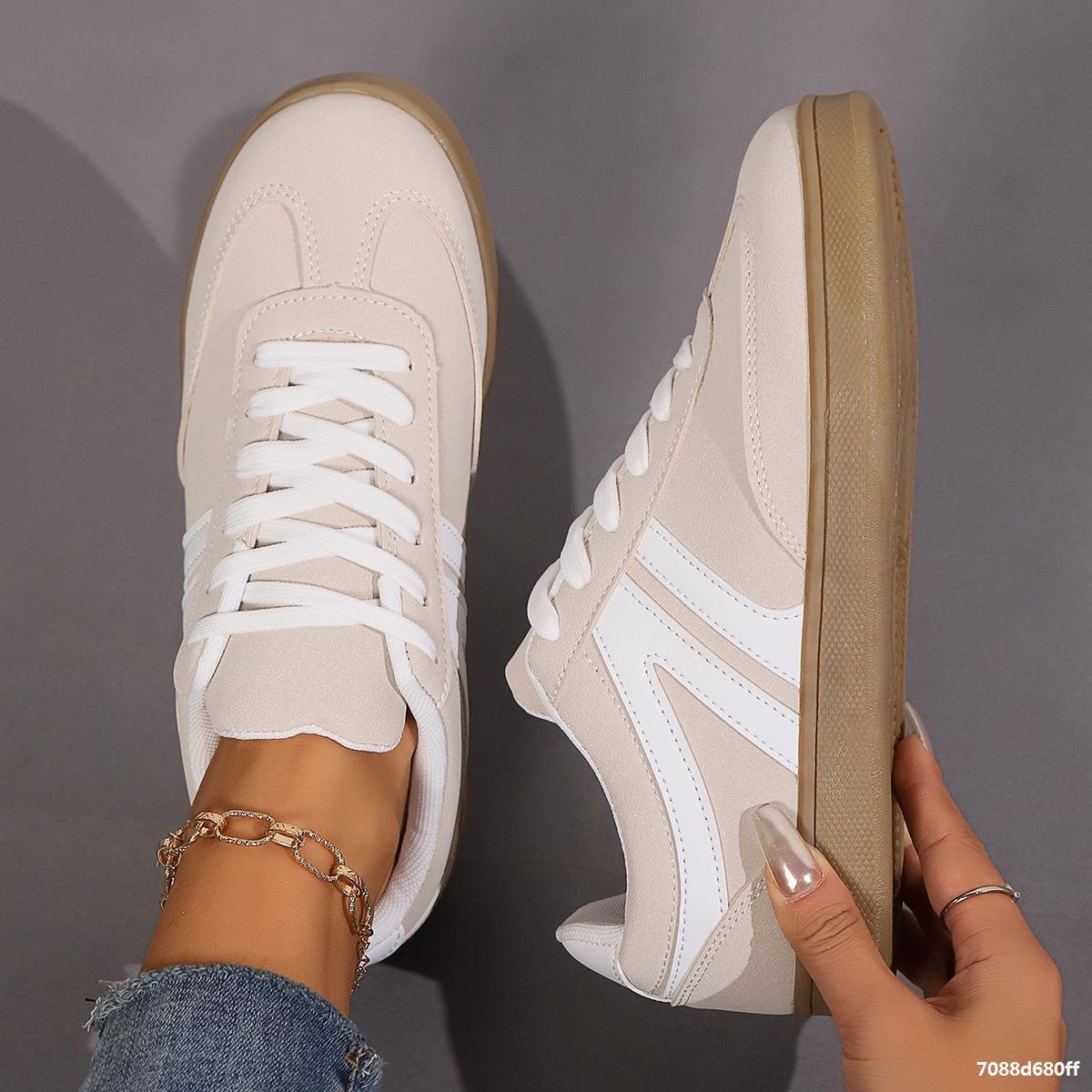 Chaussures Plates Femme à Lacets Bout Rond