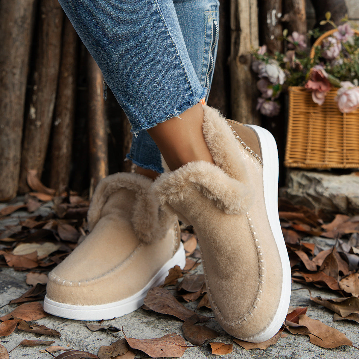 Bottes hiver polaire plates et chaudes