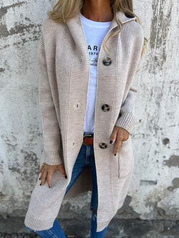 Gilet long femme en maille