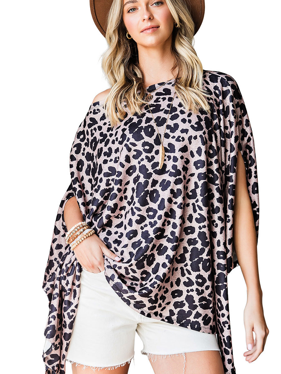 Kesperi – T-shirt Femme Léger à Imprimé Léopard