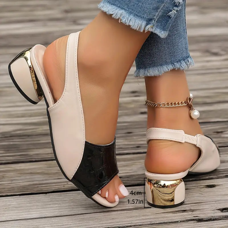 Kesperi – Sandales Femme en Cuir Souple à Talon Moyen
