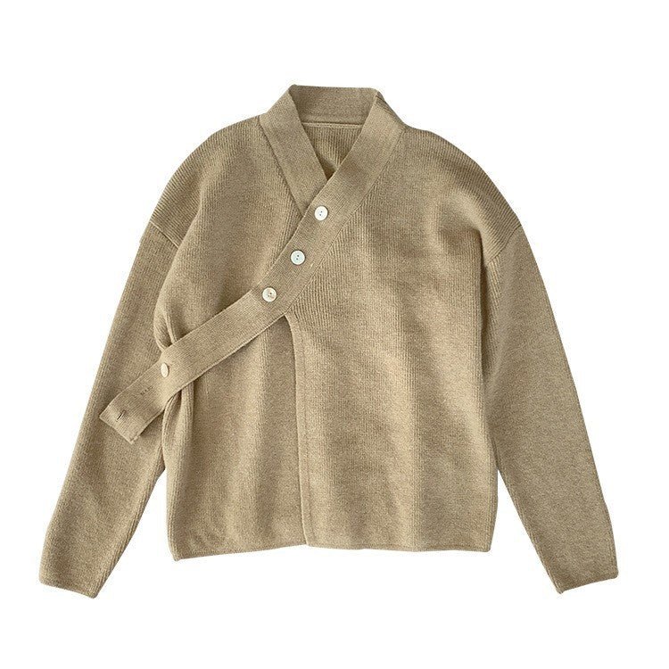 Kesperi – Veste Pull Tricotée Loose à Col V
