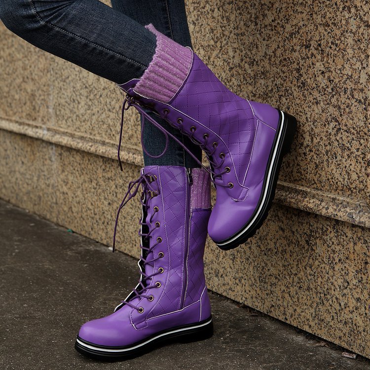 Bottes Martin unies femme