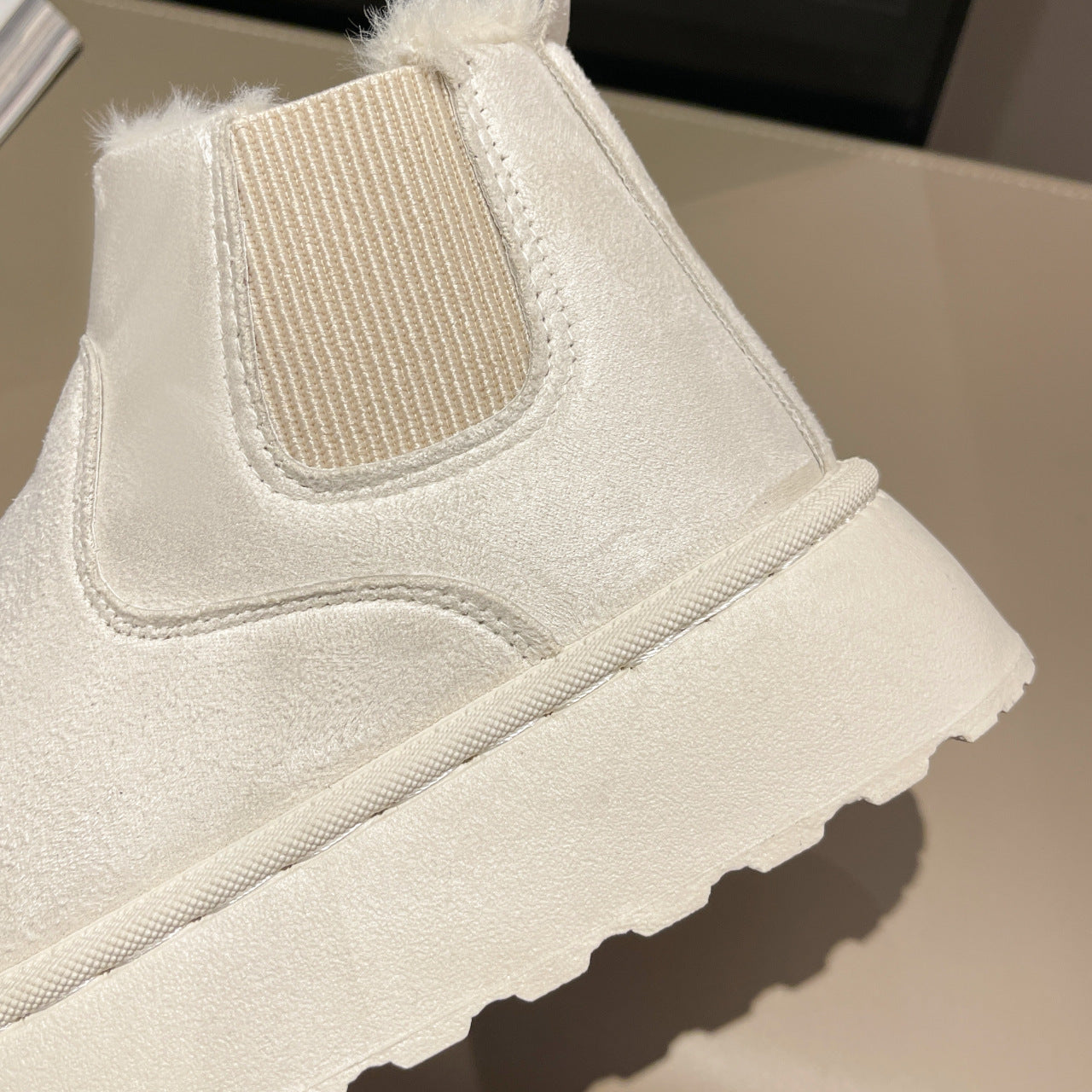 Bottes Fourrées Plates Femme