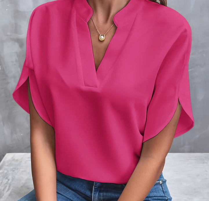 Kesperi –Blouse d'été femme en chiffon à manches courtes