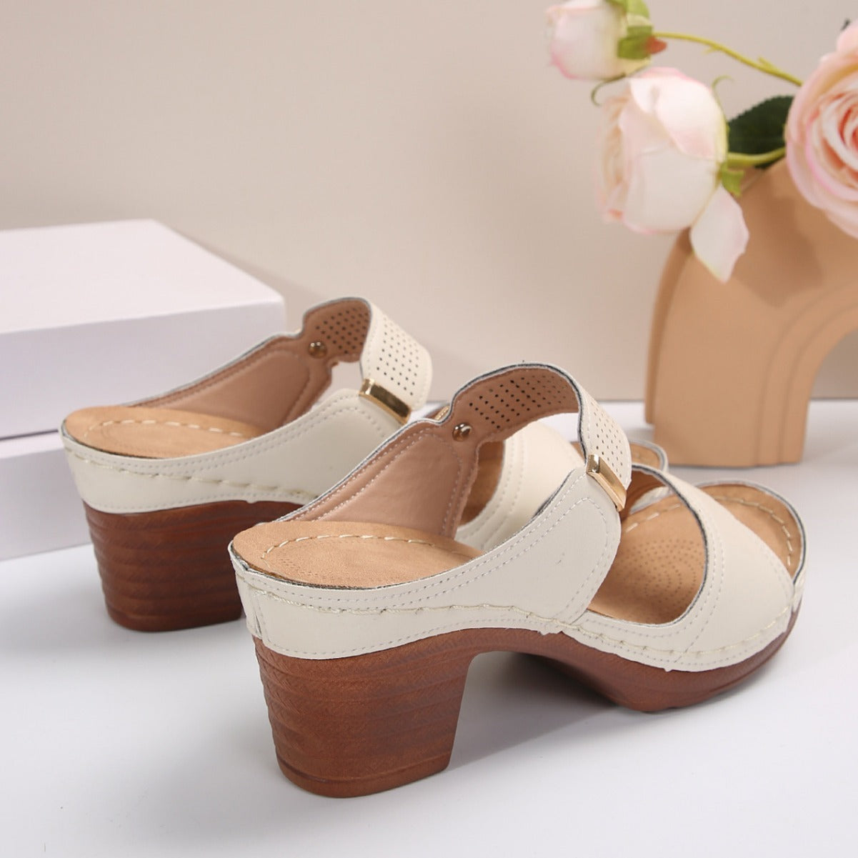 Sandales femme décontractées à talons hauts