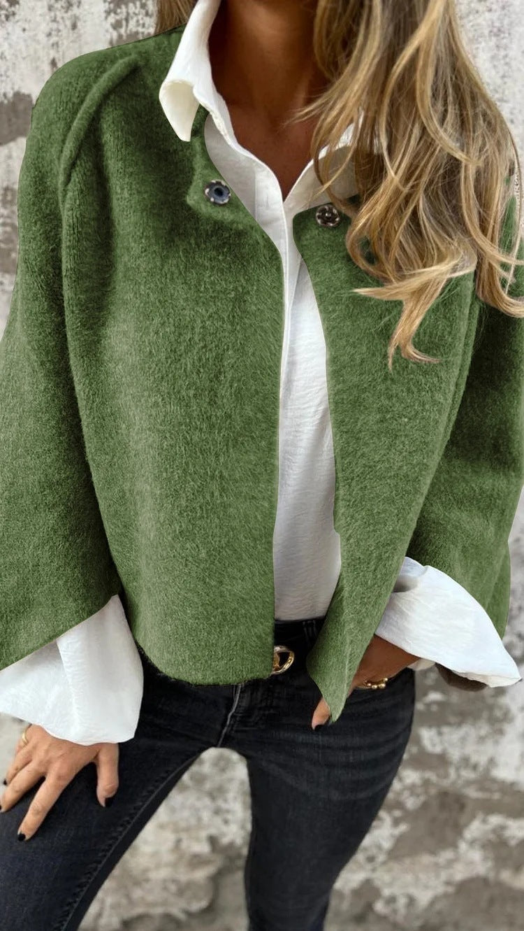 Gilet court femme manches chauve-souris
