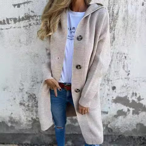 Gilet long femme en maille