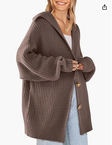Kesperi – Gilet Tricoté Femme à Col Revers