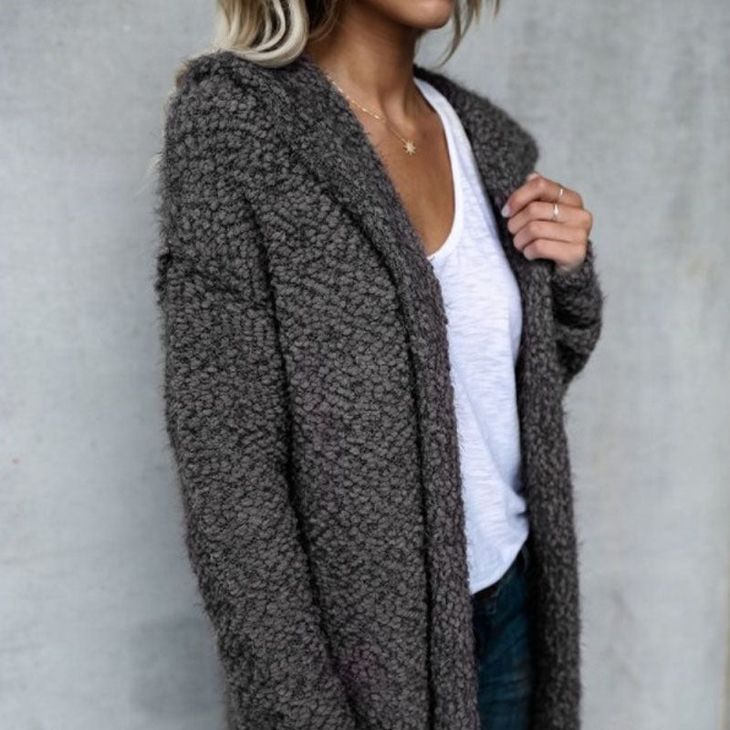 Veste cardigan à capuche femme