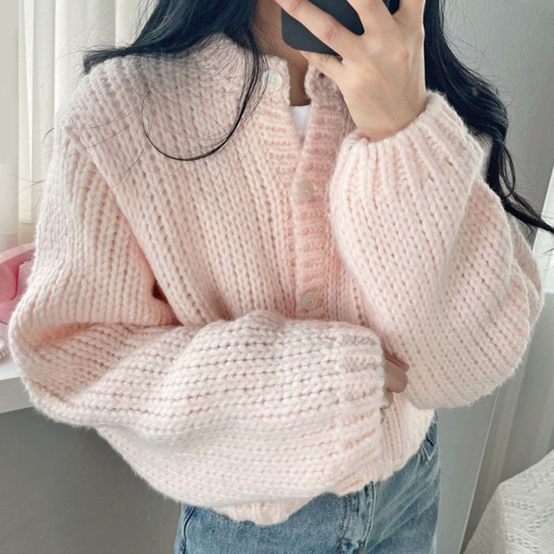 Kesperi – Gilet Tricoté Femme à Col Rond