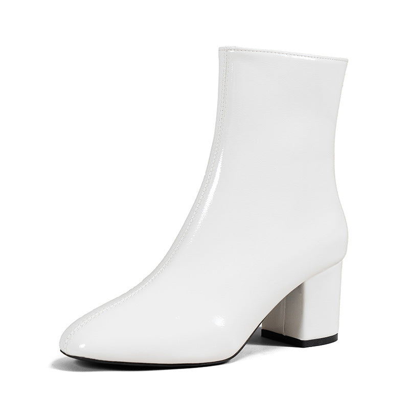 Bottes Femme à Talons Épais Bout Pointu