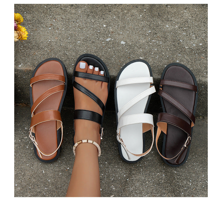 Kesperi –Sandales Plates Décontractées Femme