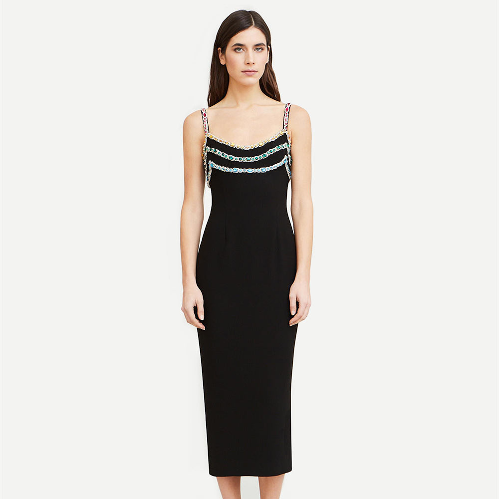 Kesperi –Robe de Soirée Tempérament avec Lanières et Strass