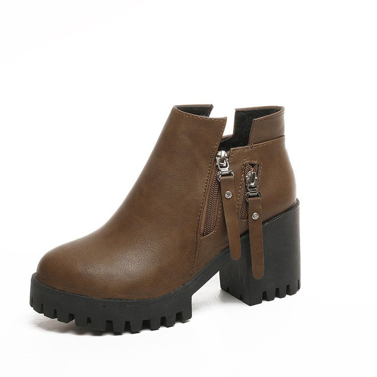 Kesperi – Bottines à Plateforme et Talon Épais