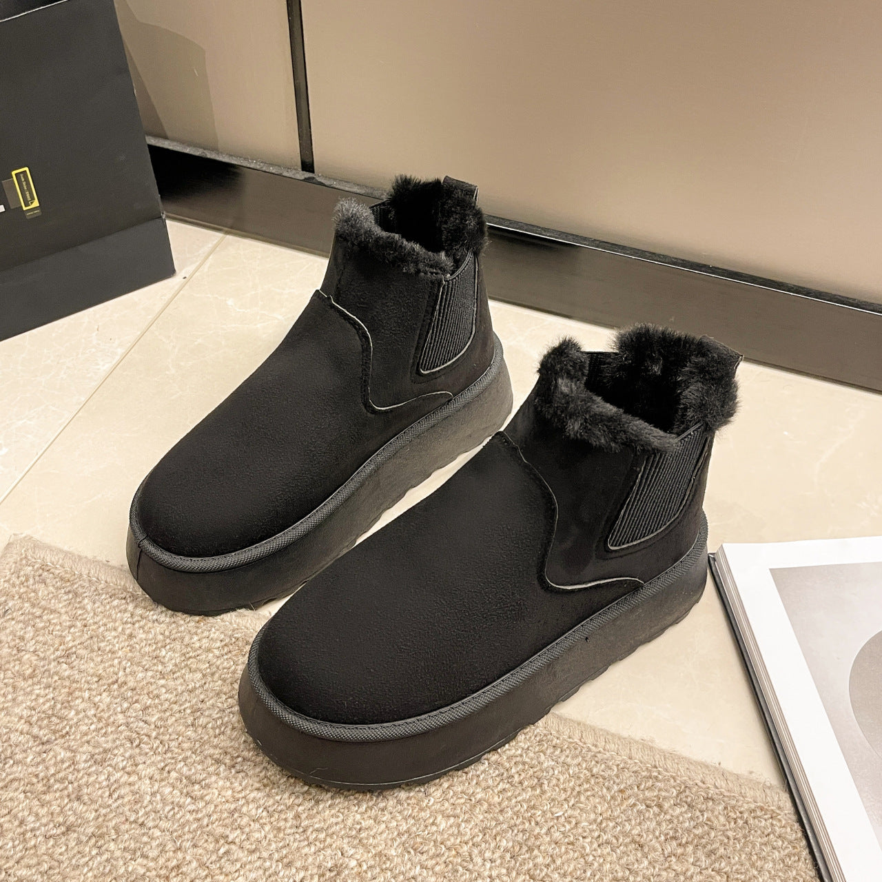 Bottes Fourrées Plates Femme