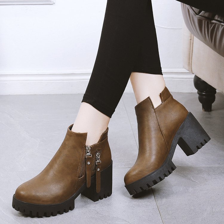 Kesperi – Bottines à Plateforme et Talon Épais