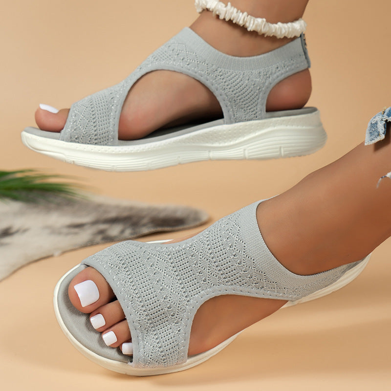 Sandales Flyknit pour Femme Bout Ouvert Ajouré