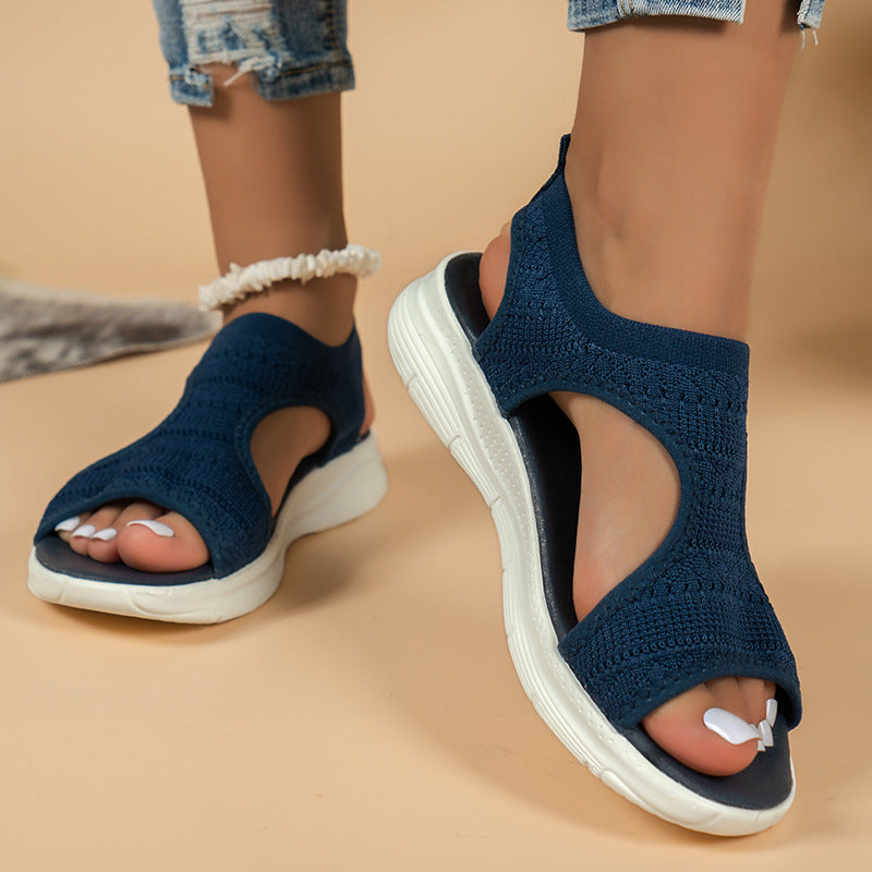 Sandales Flyknit pour Femme Bout Ouvert Ajouré