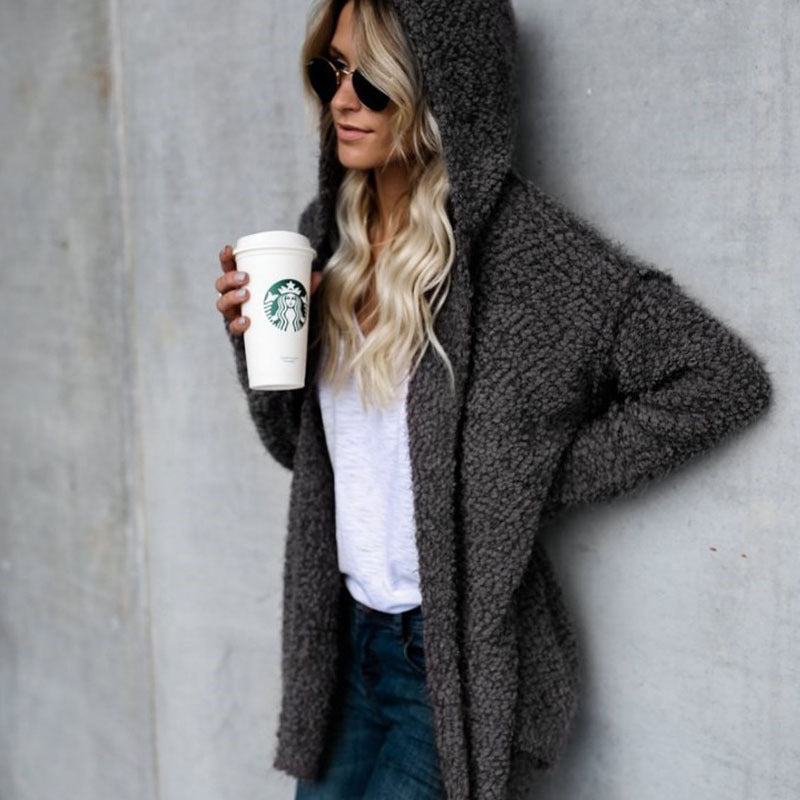 Veste cardigan à capuche femme