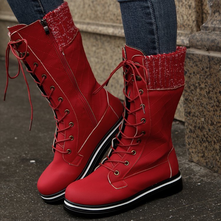 Bottes Martin unies femme