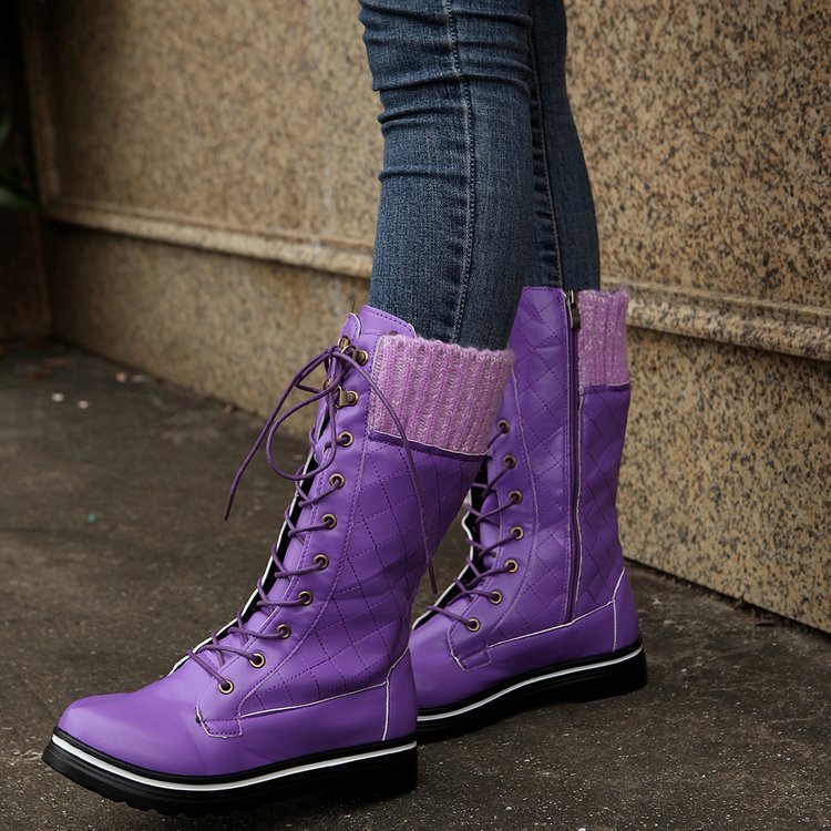 Bottes Martin unies femme