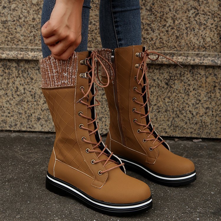 Bottes Martin unies femme