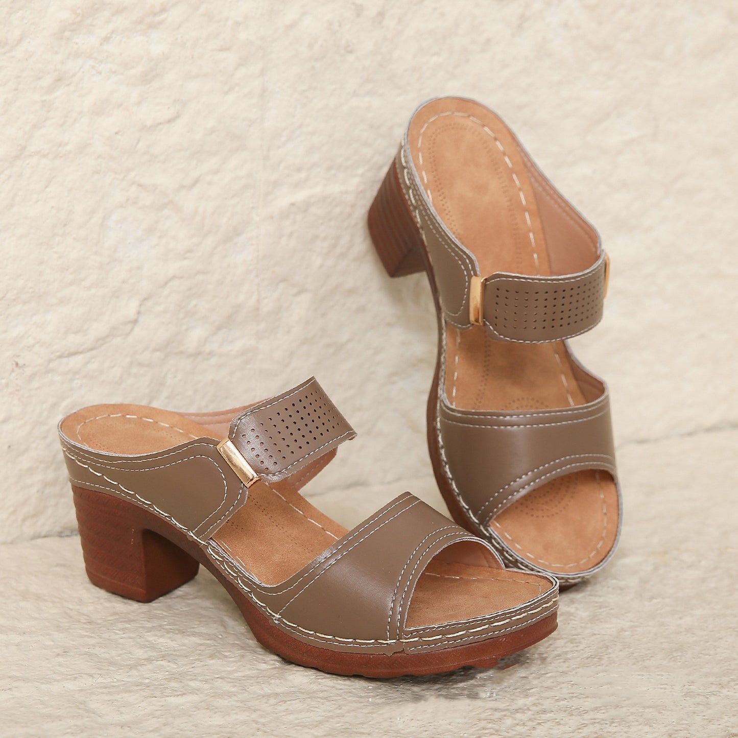 Sandales femme décontractées à talons hauts