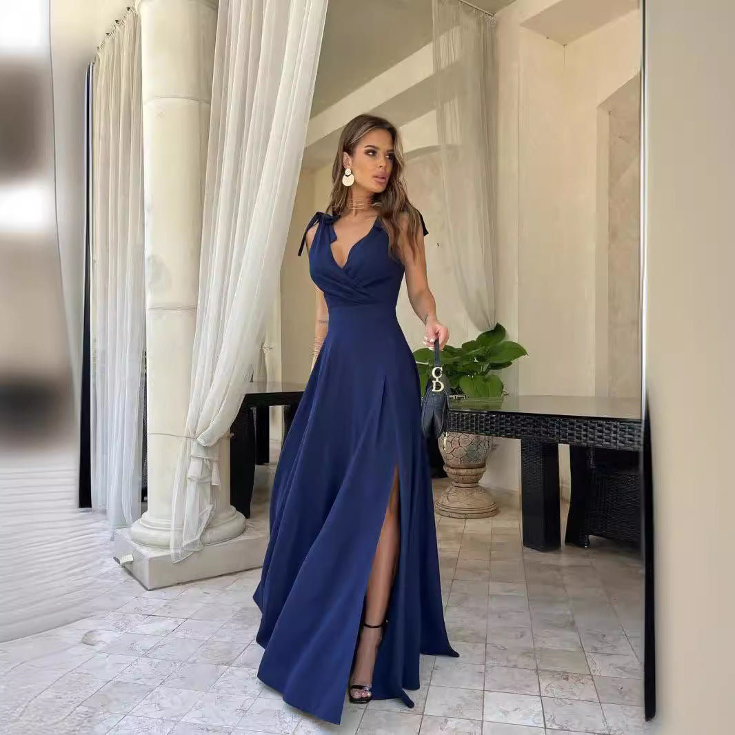 Kesperi –Robe de soirée longue plissée unie