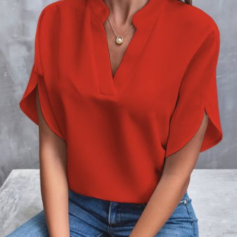 Kesperi –Blouse d'été femme en chiffon à manches courtes