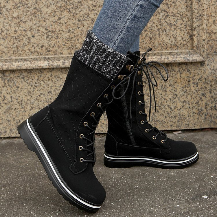 Bottes Martin unies femme