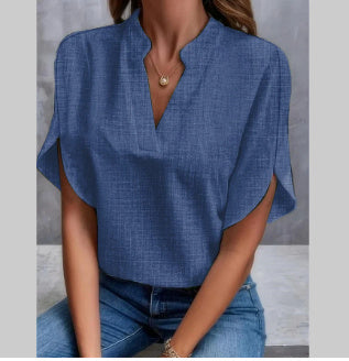 Kesperi –Blouse d'été femme en chiffon à manches courtes