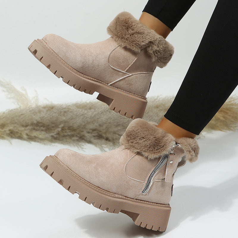 Bottes de Neige Femme Hiver