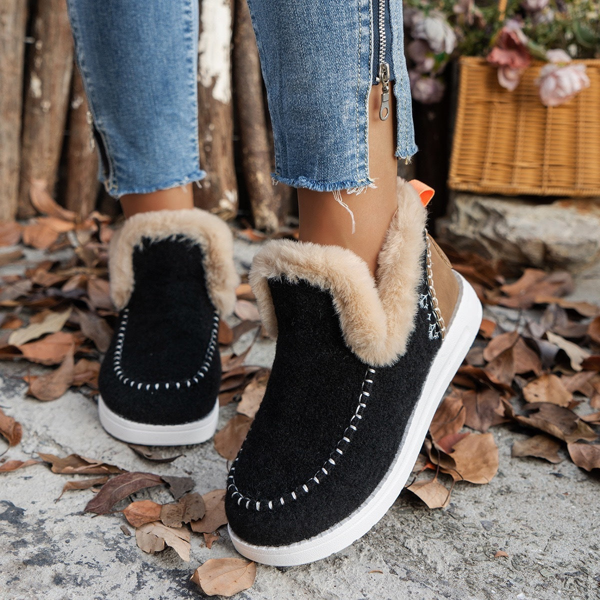 Bottes hiver polaire plates et chaudes