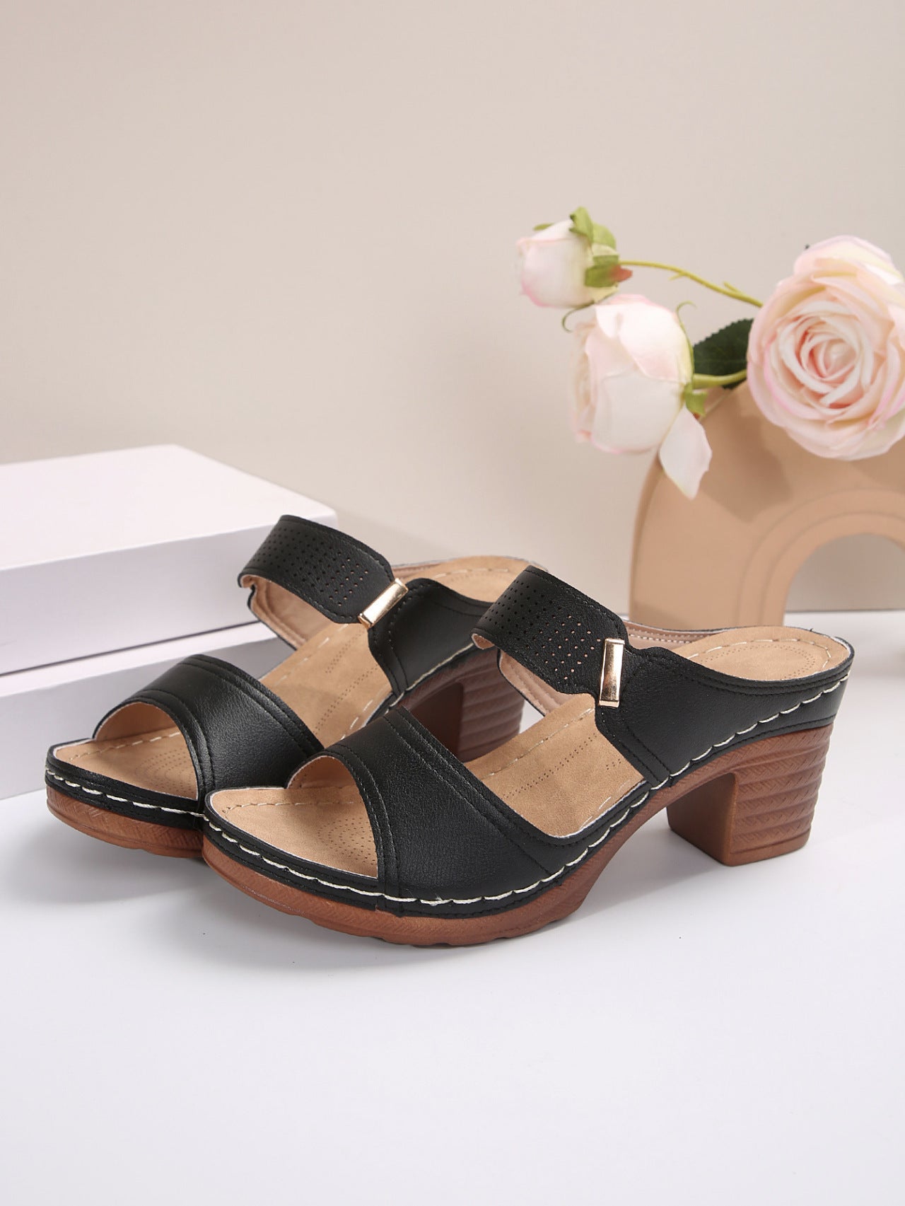 Sandales femme décontractées à talons hauts