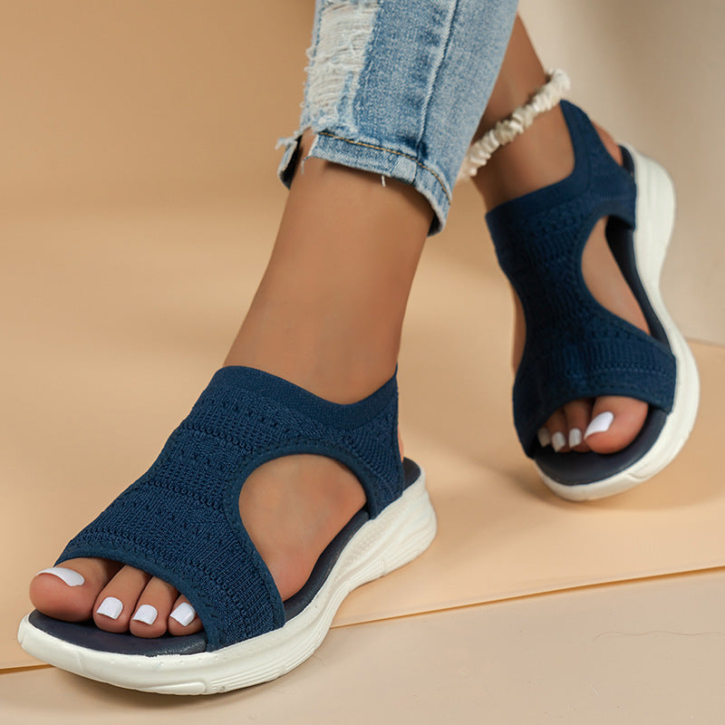 Sandales Flyknit pour Femme Bout Ouvert Ajouré