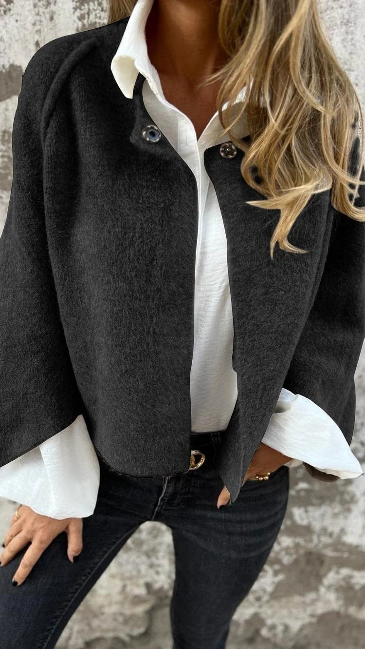 Gilet court femme manches chauve-souris