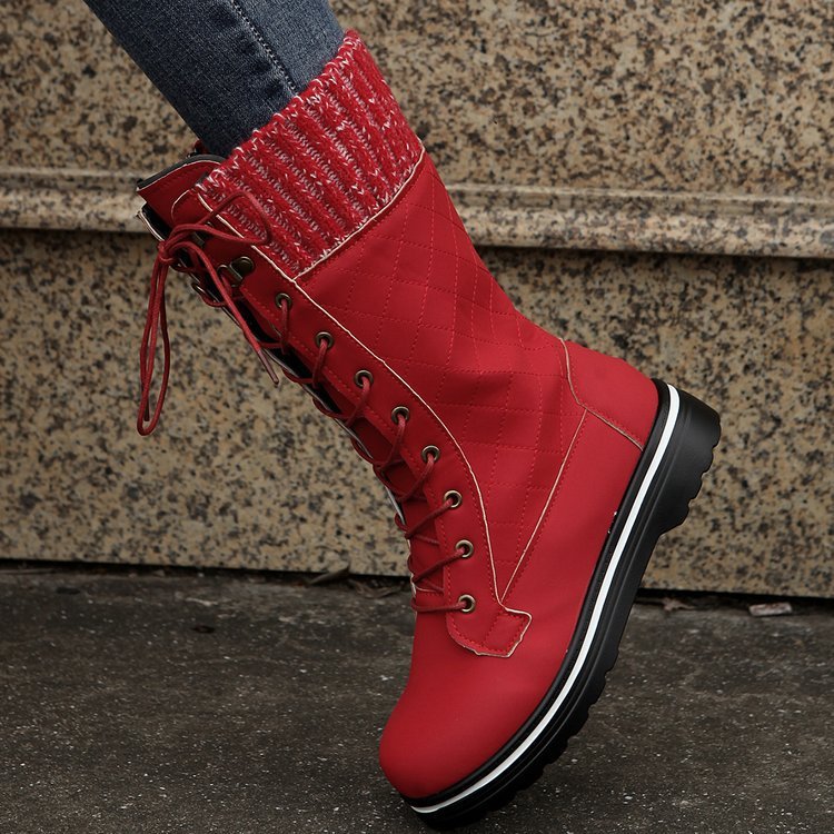 Bottes Martin unies femme