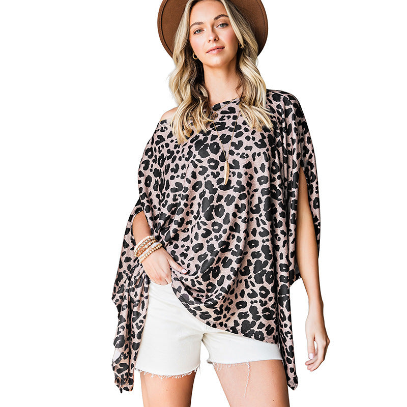 Kesperi – T-shirt Femme Léger à Imprimé Léopard