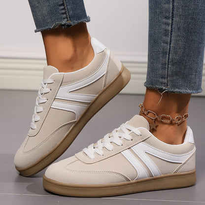 Chaussures Plates Femme à Lacets Bout Rond