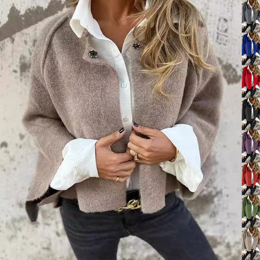 Gilet court femme manches chauve-souris