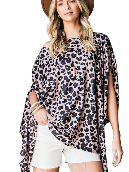 Kesperi – T-shirt Femme Léger à Imprimé Léopard