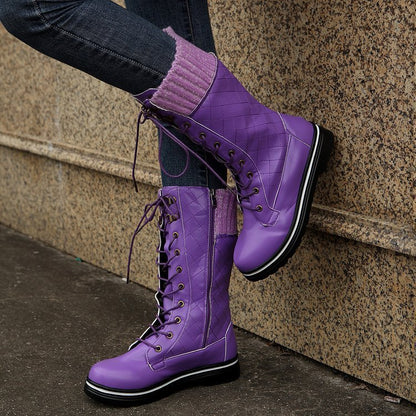Bottes Martin unies femme