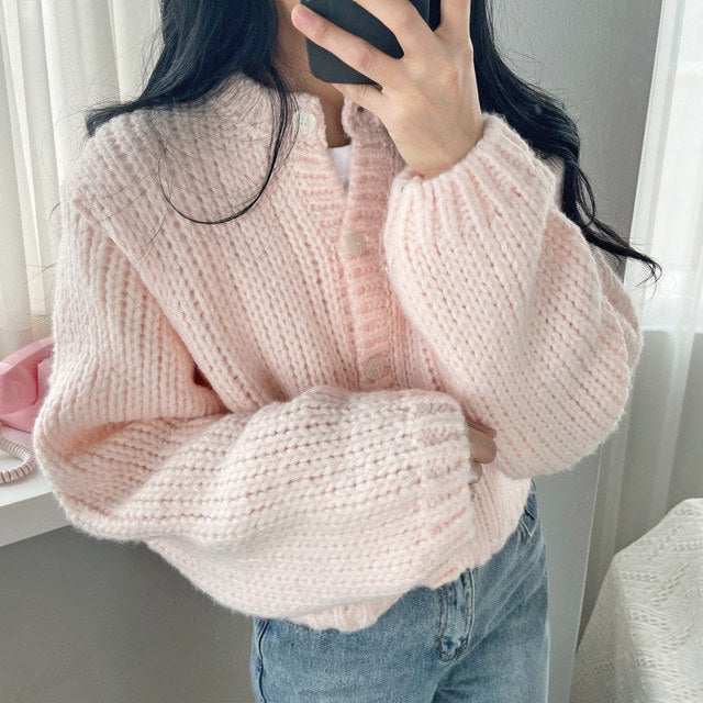 Kesperi – Gilet Tricoté Femme à Col Rond