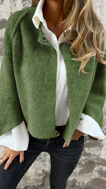 Gilet court femme manches chauve-souris