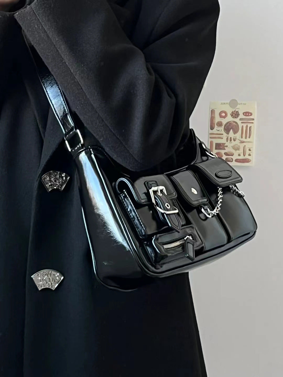 Kesperi – Sac Bandoulière Moto Chaîne Style Hongkongais