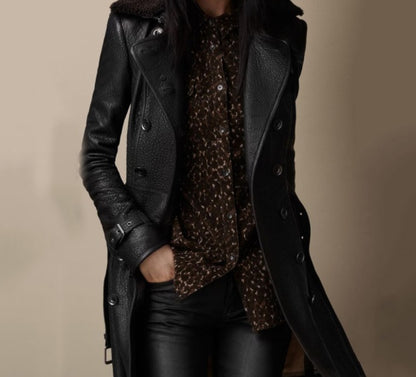 Veste cintrée femme en similicuir