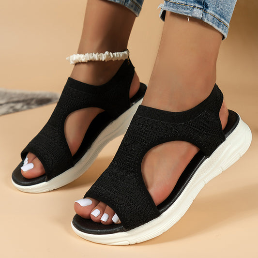 Sandales Flyknit pour Femme Bout Ouvert Ajouré